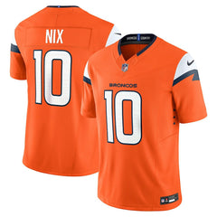Bo Nix Denver Broncos Vapor F.U.S.E. Limited Jersey - Orange Jerseys
