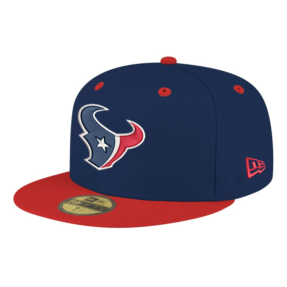 Houston Texans New Era Flipside Two-Tone 59FIFTY Fitted Hat - Navy/Red Hats