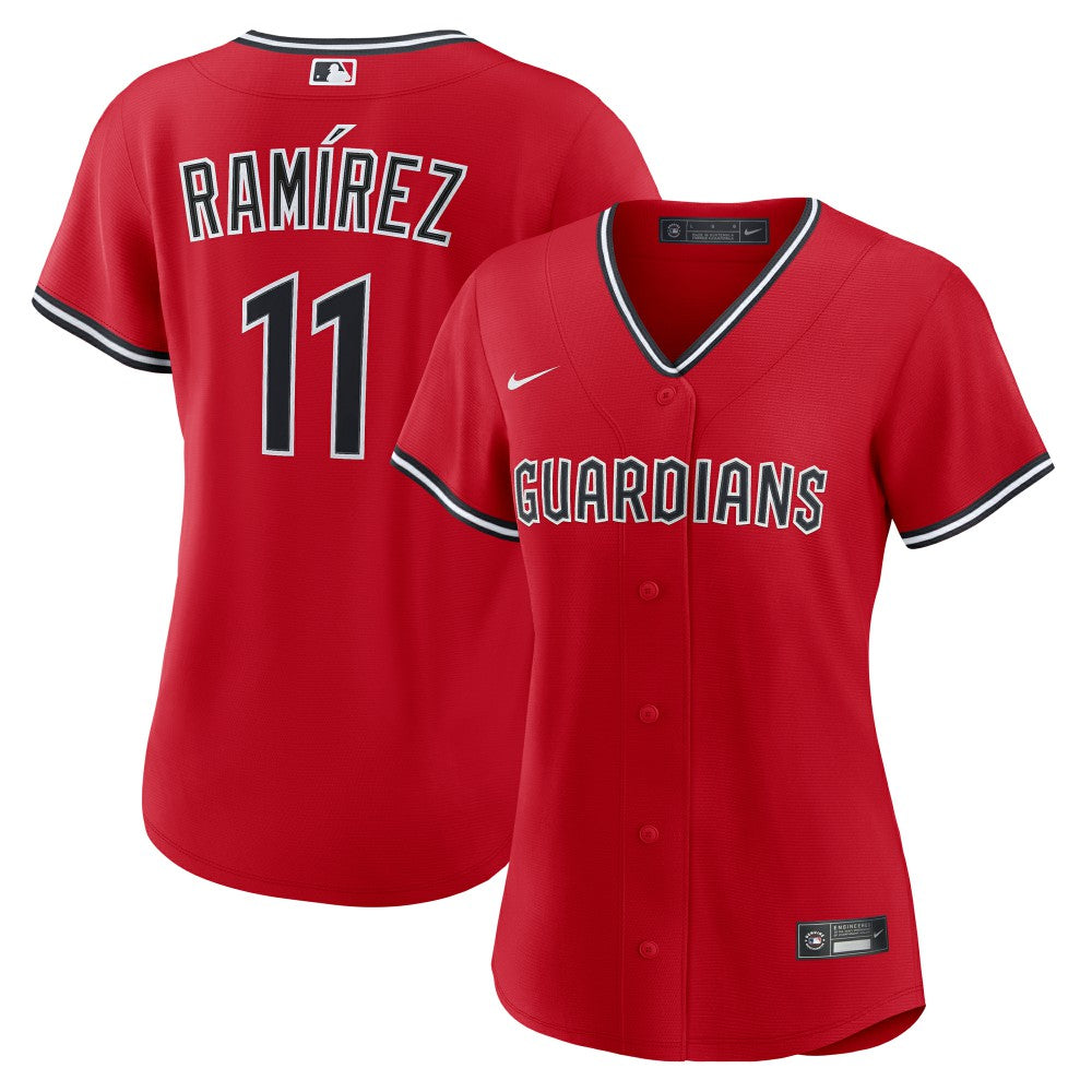 José Ramírez Cleveland Guardians Nike Women's Alternate 2 Replica Jersey - Red Jerseys