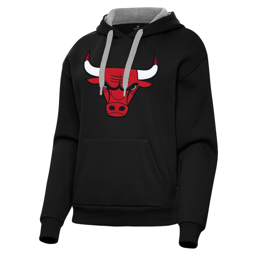 Chicago Bulls Antigua Women's Victory Pullover Hoodie Black outlet