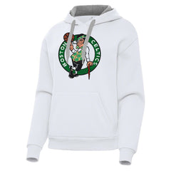 Boston Celtics Antigua Women's Victory Pullover Hoodie White