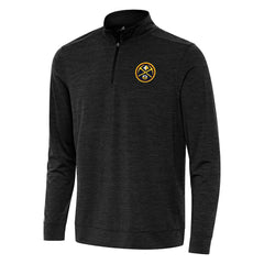 Denver Nuggets Antigua Bright Quarter-Zip Top Heather Black