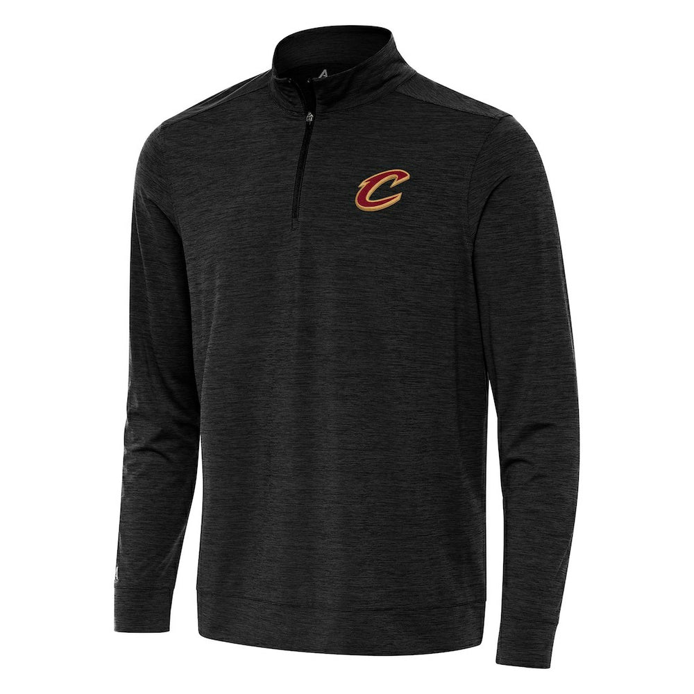 Cleveland Cavaliers Antigua Bright Quarter-Zip Top Heather Black outlet