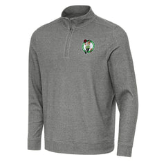 Boston Celtics Antigua Subtle Quarter-Zip Sweatshirt Heather Black outlet
