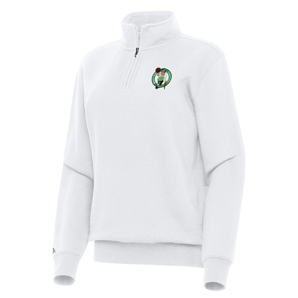 Boston Celtics Antigua Women's Victory Quarter-Zip Sweatshirt White outlet