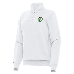 Boston Celtics Antigua Women's Victory Quarter-Zip Sweatshirt White outlet