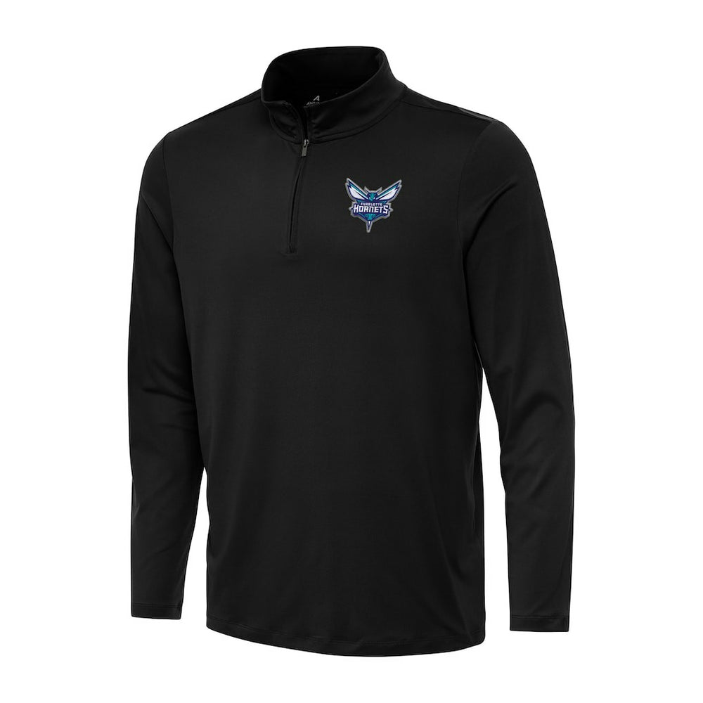 Charlotte Hornets Antigua Reprocess Quarter-Zip Top Black
