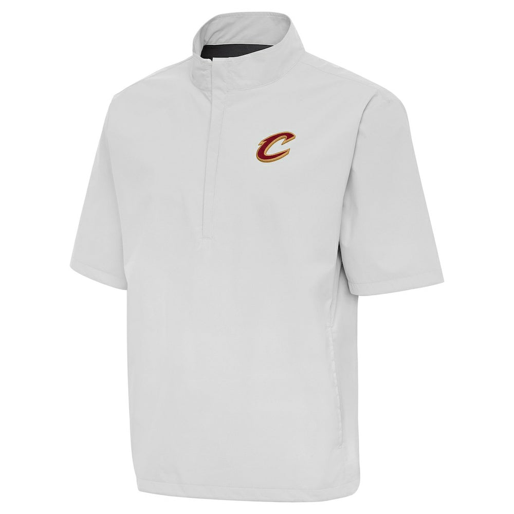 Cleveland Cavaliers Antigua Brisk Quarter-Zip Windbreaker Heather Gray outlet