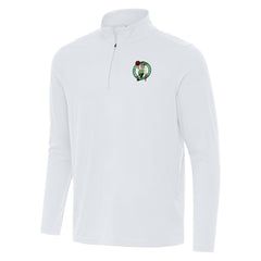 Boston Celtics Antigua Intent Quarter-Zip Top White