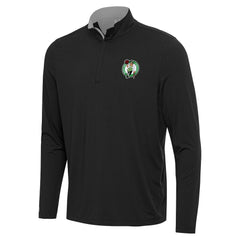 Boston Celtics Antigua Content Quarter-Zip Top Black/Gray