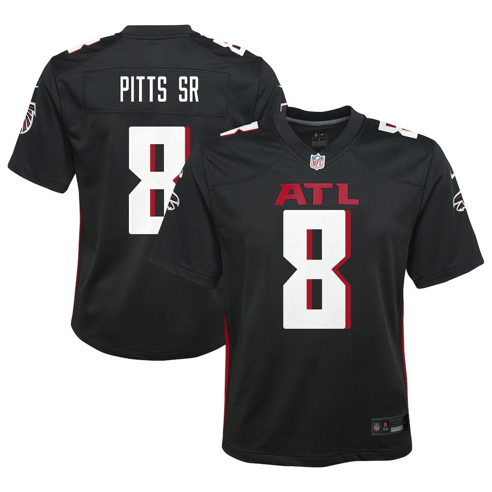 Kyle Pitts Sr. Atlanta Falcons Youth Game Jersey - Black Jerseys