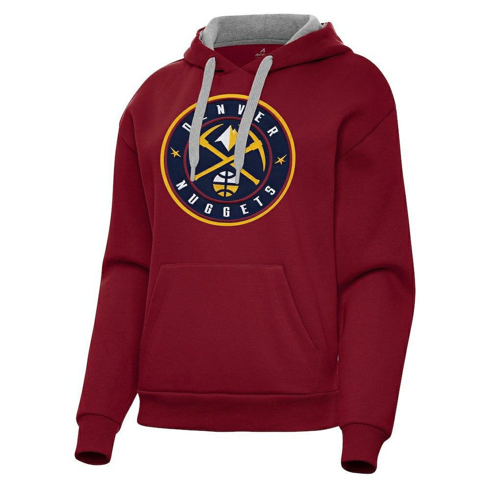 Denver Nuggets Antigua Women's Victory Pullover Hoodie Red
