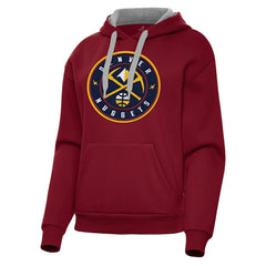 Denver Nuggets Antigua Women's Victory Pullover Hoodie Red
