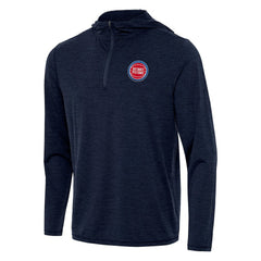 Detroit Pistons Antigua Tidy Quarter-Zip Hoodie Heather Navy outlet