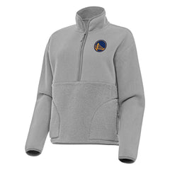 Golden State Warriors Antigua Women's Figure Half-Zip Pullover Sweatshirt Gray