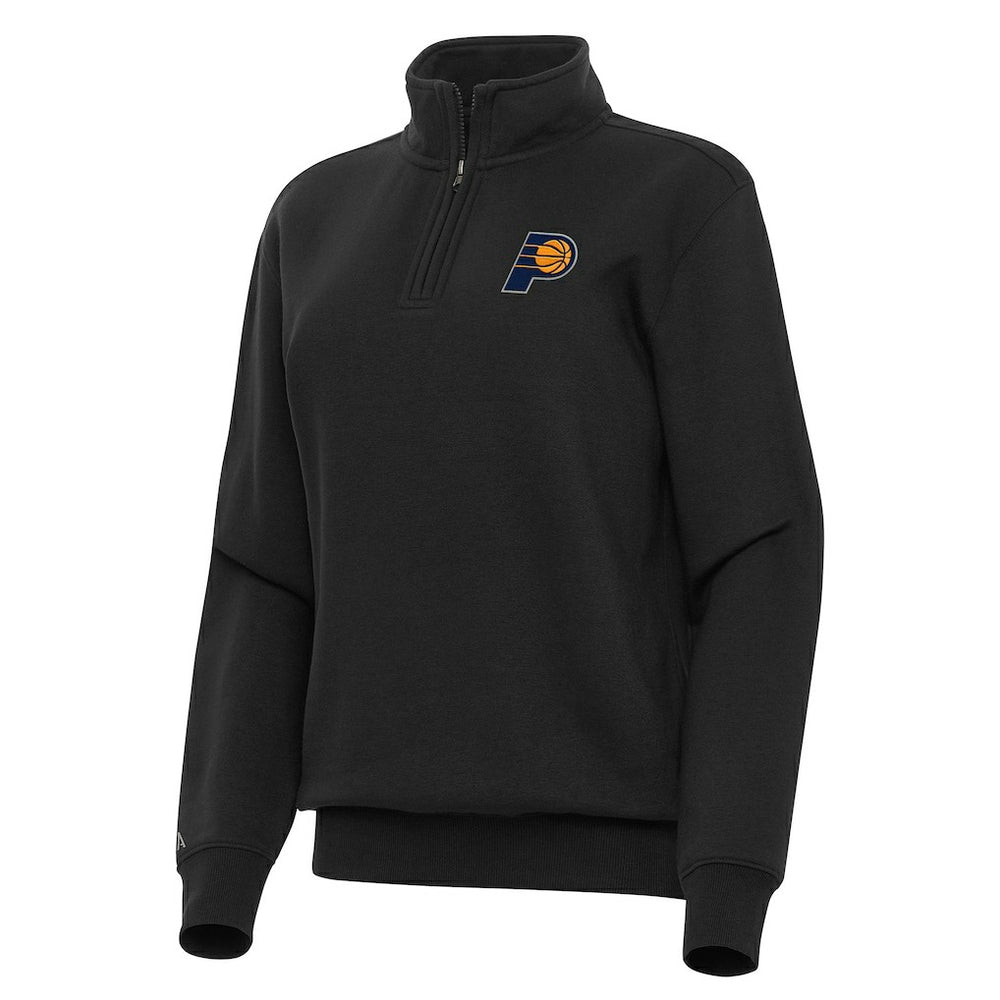 Indiana Pacers Antigua Women's Victory Quarter-Zip Sweatshirt Black