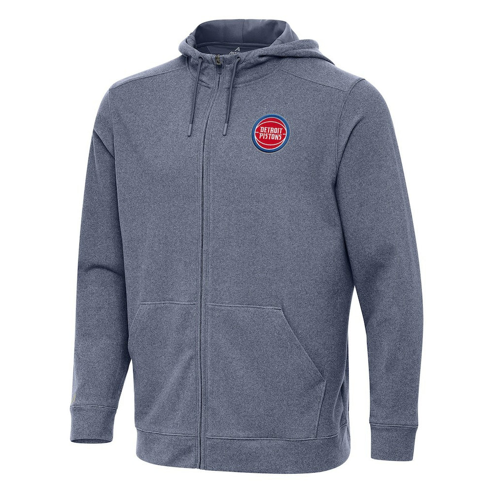Detroit Pistons Antigua Effortless Full-Zip Hoodie Jacket Heather Navy outlet