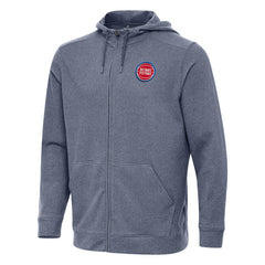 Detroit Pistons Antigua Effortless Full-Zip Hoodie Jacket Heather Navy outlet
