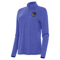 Golden State Warriors Antigua Women's Bright Quarter-Zip Top Heather Royal