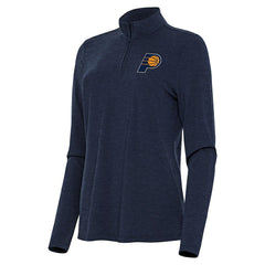 Indiana Pacers Antigua Women's Bright Quarter-Zip Top Heather Navy