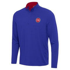 Detroit Pistons Antigua Content Quarter-Zip Top Blue