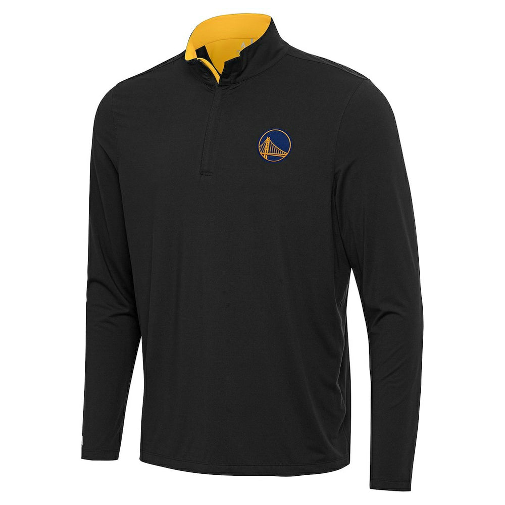 Golden State Warriors Antigua Content Quarter-Zip Top Black/Gold outlet