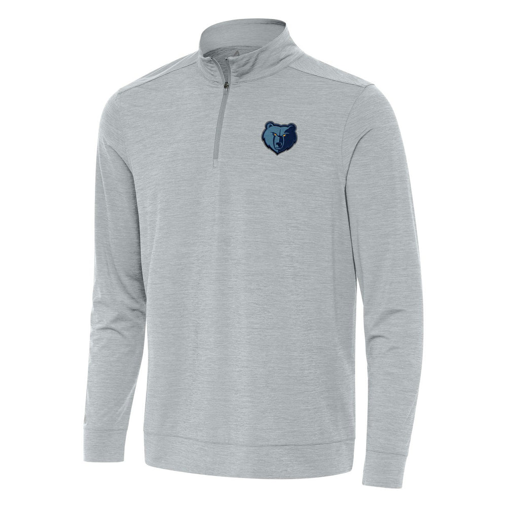 Memphis Grizzlies Antigua Bright Quarter-Zip Top Heather Gray