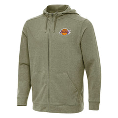 Los Angeles Lakers Antigua Effortless Full-Zip Hoodie Jacket Olive outlet