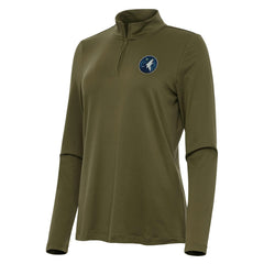 Minnesota Timberwolves Antigua Women's Reprocess Quarter-Zip Top Olive outlet