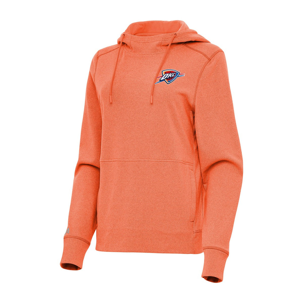 Oklahoma City Thunder Antigua Women's Justice Pullover Hoodie Heather Orange