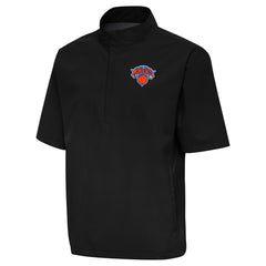 New York Knicks Antigua Brisk Quarter-Zip Windbreaker Black