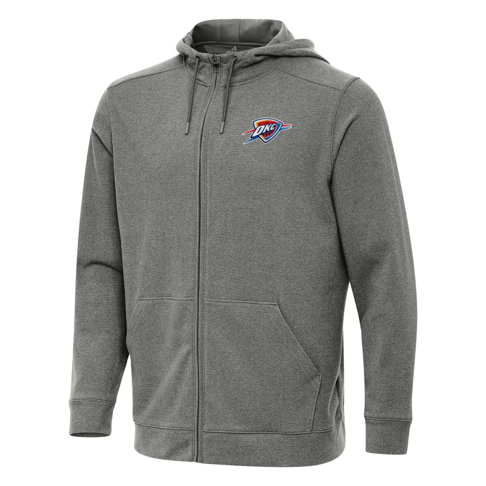 Oklahoma City Thunder Antigua Effortless Full-Zip Hoodie Jacket Heather Charcoal outlet
