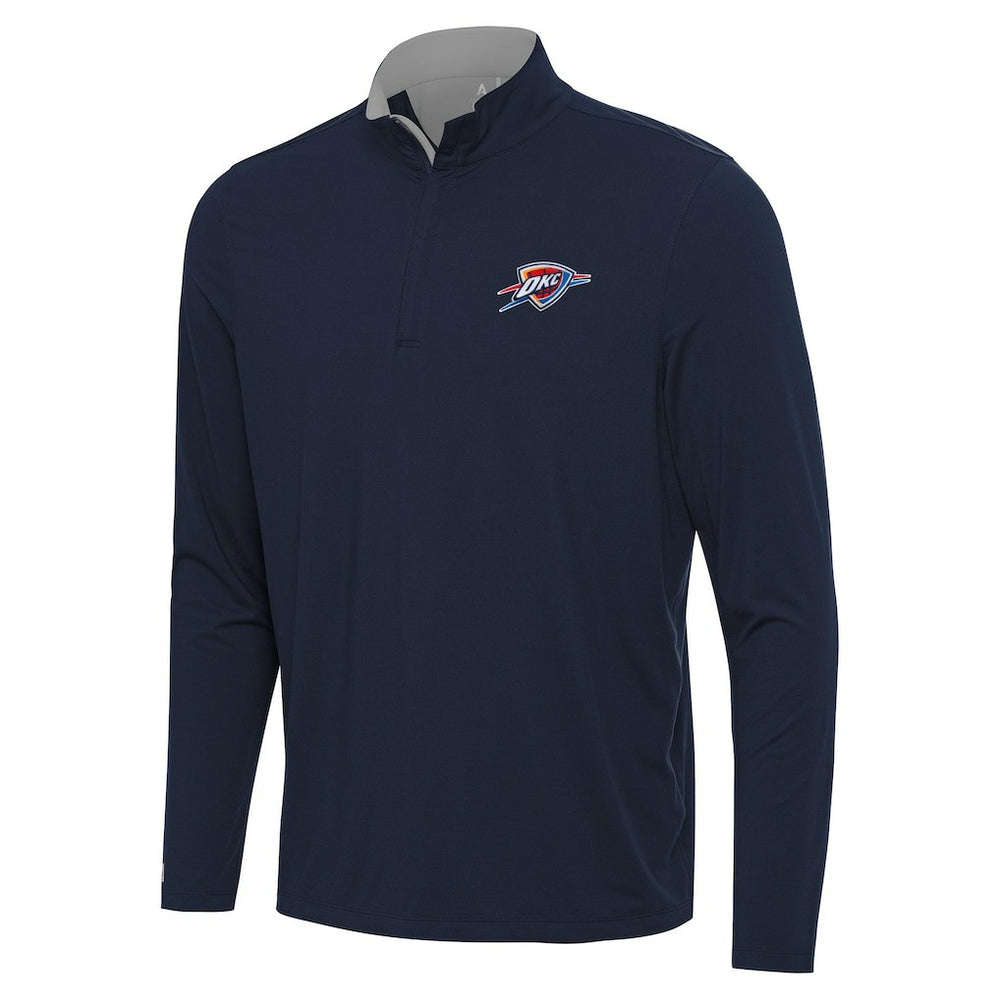 Oklahoma City Thunder Antigua Content Quarter-Zip Top Navy/Gray outlet