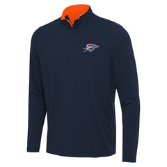 Oklahoma City Thunder Antigua Content Quarter-Zip Top Navy/Orange