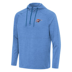 Oklahoma City Thunder Antigua Spikes Raglan Quarter-Zip Hoodie Heather Powder Blue outlet