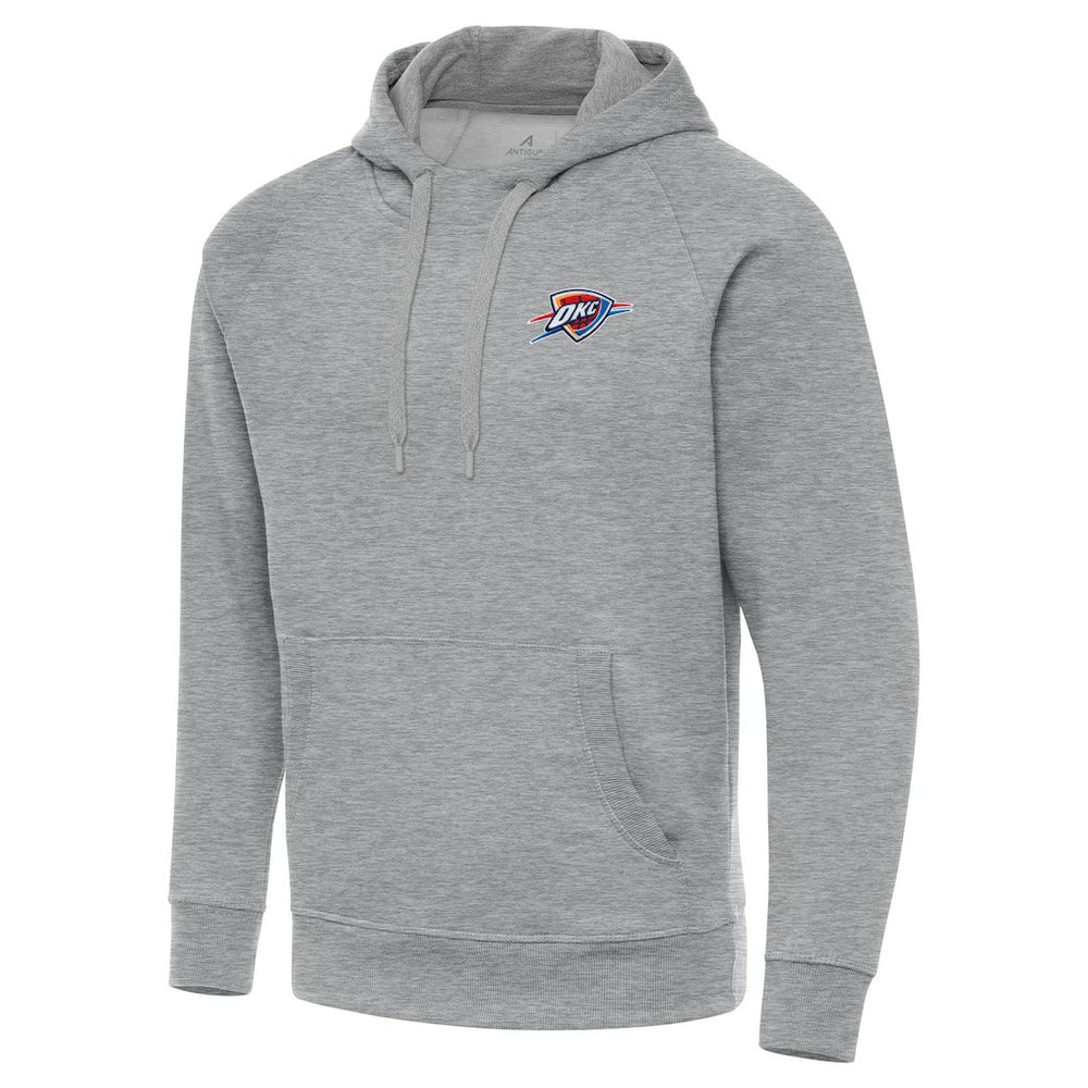 Oklahoma City Thunder Antigua Big & Tall Victory Raglan Pullover Hoodie Heather Gray outlet