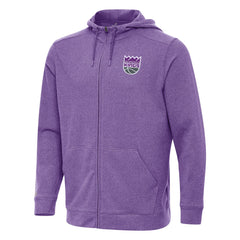Sacramento Kings Antigua Effortless Full-Zip Hoodie Jacket Heather Purple outlet