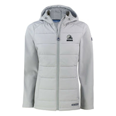 Cleveland Browns Cutter & Buck Women's Evoke Hybrid Eco Softshell Recycled Full-Zip Hooded Jacket - Gray Jackets