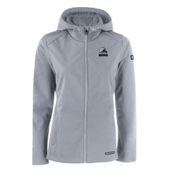 Cleveland Browns Cutter & Buck Women's Evoke Eco Softshell Recycled Full-Zip Hoodie Jacket - Gray Hoodies