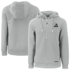 Cleveland Browns Cutter & Buck Roam Eco Recycled Half-Zip Pullover Hoodie - Gray Hoodies