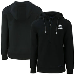 Cleveland Browns Cutter & Buck Roam Eco Recycled Half-Zip Pullover Hoodie - Black Hoodies