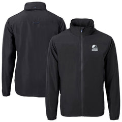 Cleveland Browns Cutter & Buck Charter Eco Recycled Full-Zip Hoodie Jacket - Black Hoodies