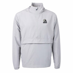 Cleveland Browns Cutter & Buck Charter Eco Recycled Anorak Half-Zip Hoodie Jacket - Gray Hoodies