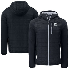 Cleveland Browns Cutter & Buck Rainier Primaloft Eco Full-Zip Hoodie Hybrid Jacket - Black Hoodies