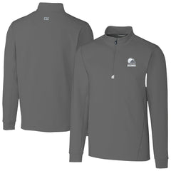 Cleveland Browns Cutter & Buck Big & Tall Traverse Stretch Eco Quarter-Zip Pullover Top - Gray Pullover