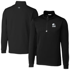 Cleveland Browns Cutter & Buck Big & Tall Traverse Stretch Eco Quarter-Zip Pullover Top - Black Pullover
