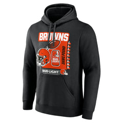 Cleveland Browns Bud Light Pullover Hoodie - Black Hoodies