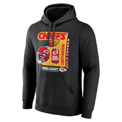 Kansas City Chiefs Bud Light Pullover Hoodie - Black Hoodies