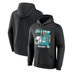Miami Dolphins Bud Light Pullover Hoodie - Black Hoodies