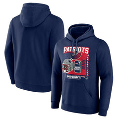 New England Patriots Bud Light Pullover Hoodie - Navy Hoodies